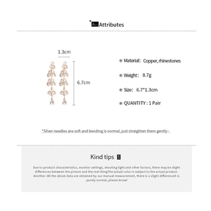 Detailed size and material specs for leaf tassel earrings with silver needle posts