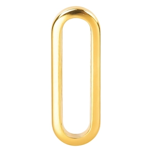Polished 18k gold plated stainless steel oval link for DIY luxury jewelry making