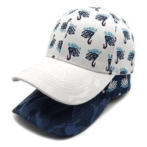 Berretto Da Baseball Stampa Cigno Poliestere Visiera Mimetica Regolabile Protezione Solare Cappello Moda