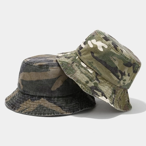Atmungsaktiver Camouflage-Anglerhut aus Baumwolle für Wanderungen und Outdoor-Sonnenschutz