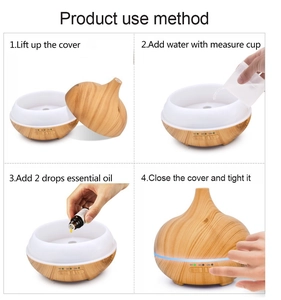 Step-by-step guide for filling and using the wood grain ultrasonic oil diffuser