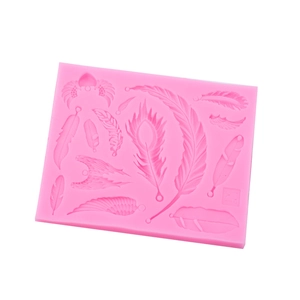 Moule en silicone rose plumes et ailes pour pâtisserie DIY et artisanat en résine