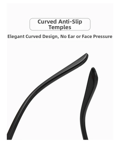 Aste ergonomiche antiscivolo per occhiali da sole cat-eye, vestibilità comoda senza pressione