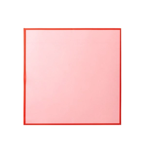 Waterproof translucent matte flower wrapping paper in pink with elegant red border