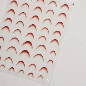 French manicure gradient nail stickers in reddish brown for DIY nail art and phone cases