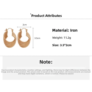 Detail specifications of rose gold twist oval hoop earrings in 3.5cm x 2cm size