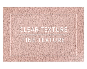 Macro view of high-quality pink litchi grain leather texture on women's wallet