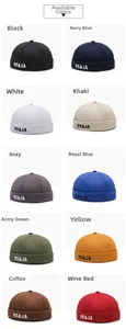 Grid display of cotton miki hats in ten different colors with NY&JA letter embroidery