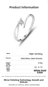 Macro detail of S925 sterling silver ring with micro-pave CZ and S925 hallmark