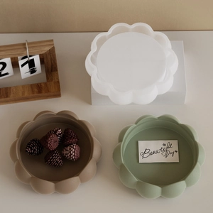 Cloud bubble resin silicone mold and flower shaped plaster tray set for home decor