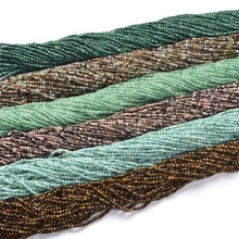 Macro shot of 5x7mm irregular snakeskin stone beads for DIY jewelry making and crafts