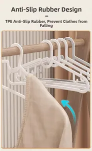 Detail of multi-functional non-slip hanger with TPE rubber grips and hooks for camisoles