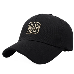 Black baseball cap with 10 ONWARD embroidery, structured six-panel unisex sun hat