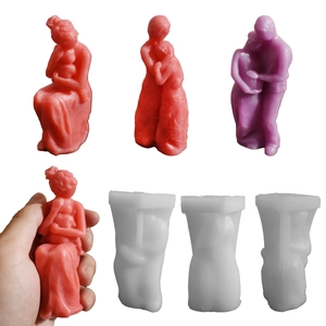Human Body Silhouette Silicone Mold DIY Aromatherapy Candle Gypsum Ornament Mother Daughter Couple Portrait Resin Craft Tool