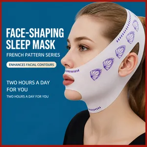 Face lifting belt for double chin and skin tightening with high elastic fabric
