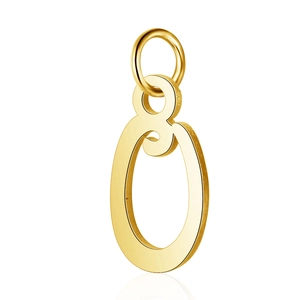 Polished gold-plated stainless steel figure-eight pendant for DIY jewelry making