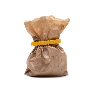 Creative orange french fry bag sealer clip on brown kraft paper food storage bag