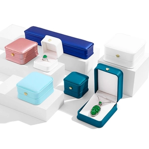 Premium crown series jewelry box set for rings and necklaces in various colors