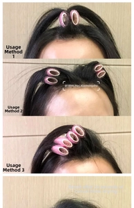 Three ways to use pink velcro hair rollers for creating voluminous roots and bangs