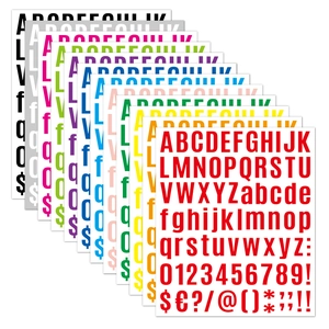 Alphabet Number Stickers Vinyl Colorful Self Adhesive For DIY Scrapbooking Crafts Mailbox Greeting Card Decoration