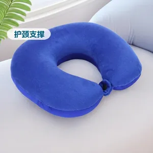 Ergonomic U-Shaped Neck Pillow Soft Plush Fabric Foam Beads Support Portable Travel Accessory For Flight Office