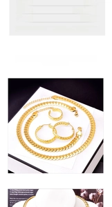 Detail showing high-quality gold titanium snake chain set with necklace and bracelet