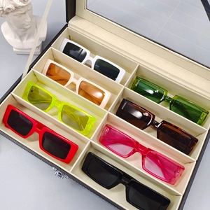 Lunettes De Soleil Rétro À Petit Cadre Rectangulaire Femmes Cadre PC Lentille Résine Protection UV Accessoires Mode Streetwear