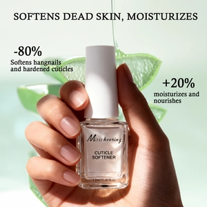 Detail of aloe cuticle softener with fresh aloe slices and water droplets backgrounds