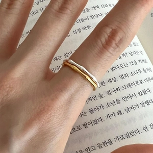 925 Sterling Silver Ring Adjustable Bamboo Joint Texture Minimalist Fashion Jewelry For Women Stackable Band