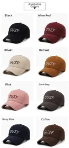 Detailed grid view showing eight vintage distressed baseball caps in multiple colors