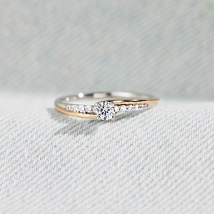 Minimalist 925 Sterling Silver Two Tone Cross Over Ring For Women Elegant Pave Rhinestone Fashion Jewelry Finger Ring Gift