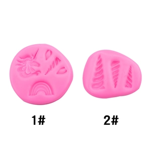 Stampo Silicone Unicorno Corno Arcobaleno DIY Fondant Cioccolato Decorazione Torte Strumento Fornitura Festa Compleanno Novità