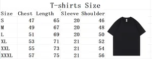 Tableau des tailles pour t-shirt femme en coton avec mesures du buste et de la longueur