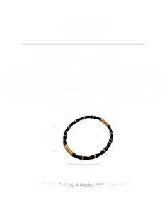 Specifiche del bracciale in acciaio inossidabile stile bambù, diametro 6,5cm e peso 15g