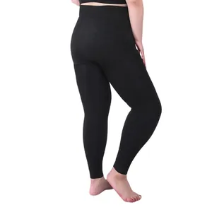 Leggings neri taglie forti a vita alta con finitura opaca e vestibilità elastica donna