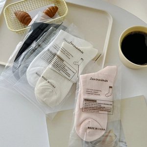 Women Socks Cotton Breathable Mesh Rib Knit Daily Casual Sports Japanese Style Solid Color Ladies Comfortable Soft