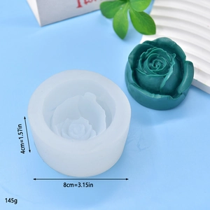 Rose Flower Silicone Mold 3D Bud Shape For DIY Handmade Soap Candle Fondant Resin Crafting Tool Elegant Floral Decor