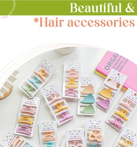 Detailed set of matte colorful mini hair claws in vibrant macabre and pastel tones