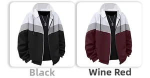Dettaglio della felpa con cappuccio da uomo con design color block in grigio e bianco