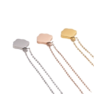 Minimalist cloud-shaped shell necklaces in silver, rose gold and gold finishes