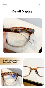 Detail view of tortoiseshell reading glasses with blue light blocking lenses and +2.00 strength