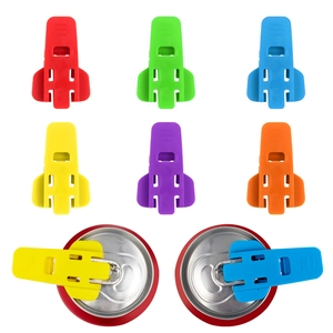 6-piece colorful plastic easy can opener tool set for soda and beverage cans