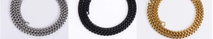 Detailed comparison of 18K gold plated box chains in silver black and gold finishes