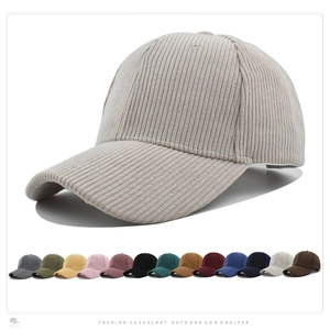 Solid Color Corduroy Baseball Cap Adjustable Plain Cotton Duck Tongue Hat For Women Men Outdoor Sunshade Fashion Winter Hat