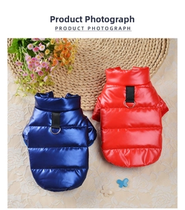 Détail de gilet imperméable pour chien avec anneaux en D renforcés pour la laisse