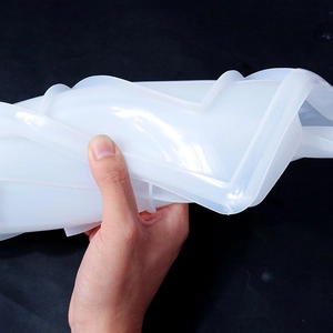 Flexible translucent silicone resin mold showing high elasticity and soft texture detail