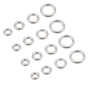 Polished stainless steel jump rings in various sizes for DIY jewelry making