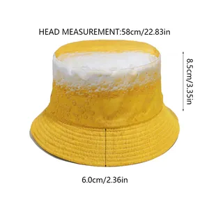 Tabella taglie con circonferenza testa 58cm e altezza 8,5cm per cappello alla pescatora
