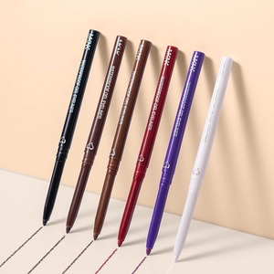 Set di 6 matite gel colorate impermeabili per eyeliner nei toni nero marrone e viola