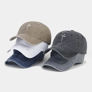 Casquettes de baseball vintage en coton délavé avec broderie PEACE en cinq couleurs
